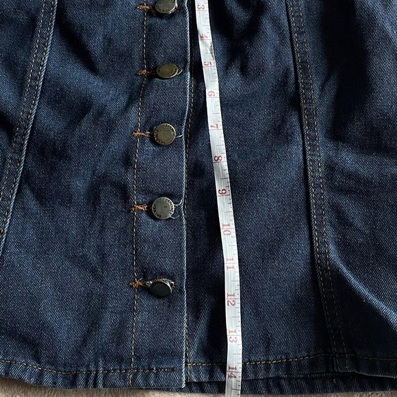 Blue Button up Jean Skirt - Picture 4 of 4